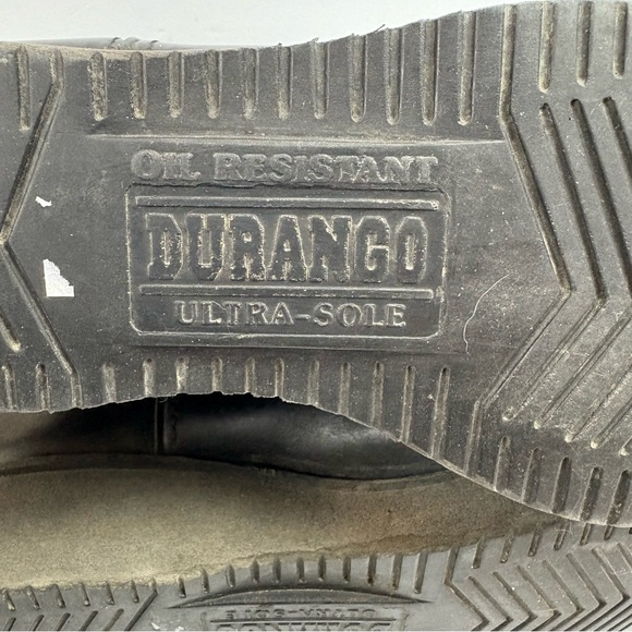 Durango Black Boots Cowboy Western Work Rubber Ultra Soles Oil Resistant 7D - Picture 14 of 16